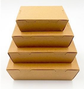 Take Away Food Packing Box Disposable Kraft Paper Box wholesale lunch box