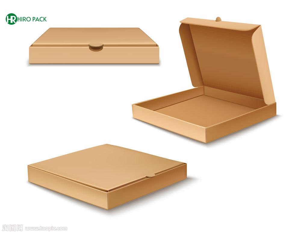Kraft Corrugated Pizza Boxes Takeaway Cardboard Boxes