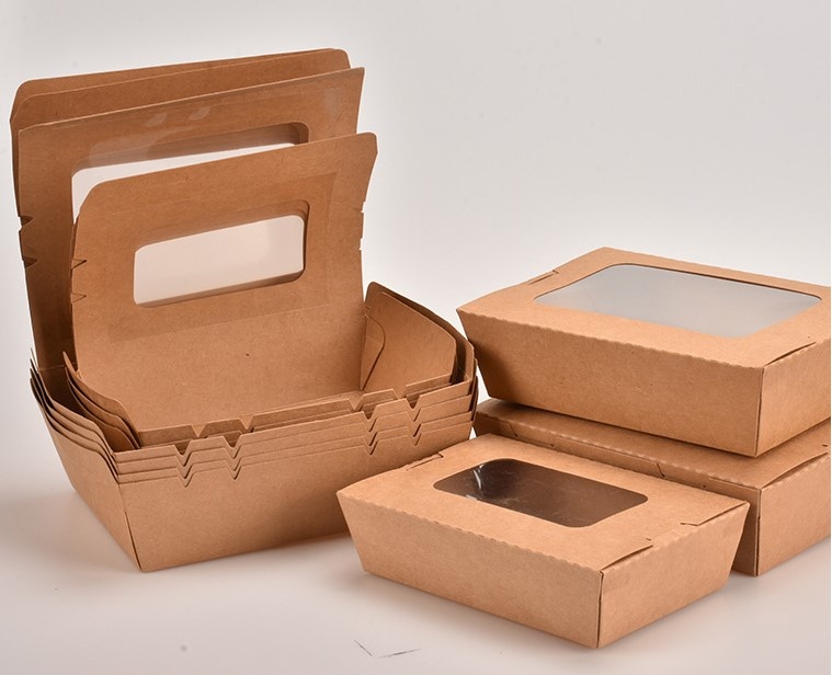500ml Kraft Paper Lunch box with Window