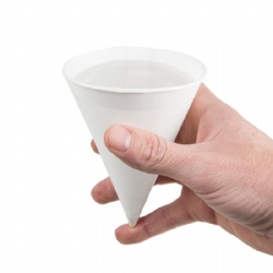 白色尖底锥形小纸杯一次性杯子机场办公水杯加厚纸杯子