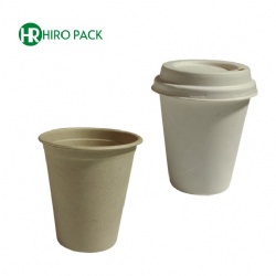 12oz sugarcane pulp biodegradable paper cup 350ml