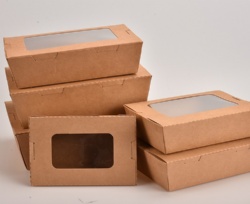 500ml Kraft Paper Lunch box with Window